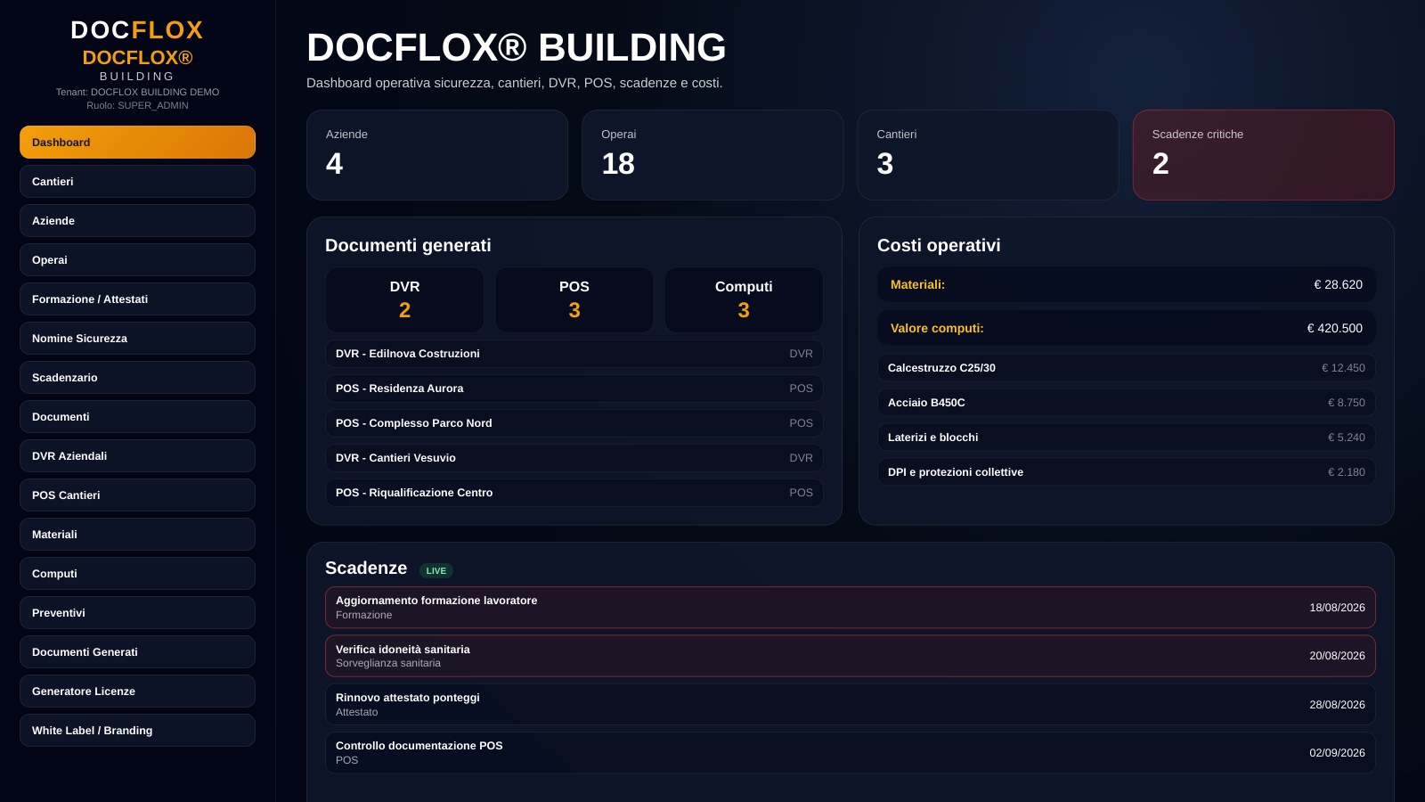 Screenshot ALEMTECH DOCFLOX BUILDING
